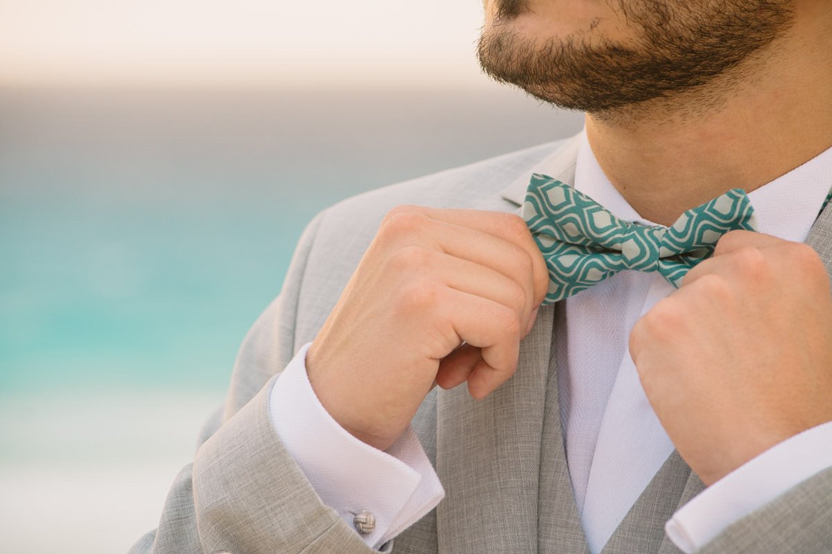 detalhe terno do noivo cancun destination wedding