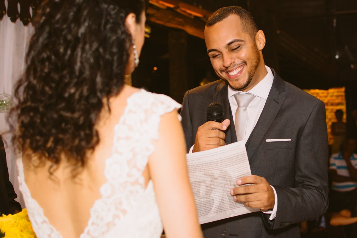 voto dos noivos no casamento rústico