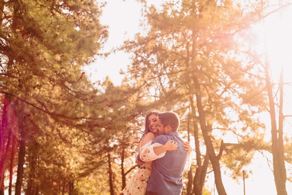 ensaio de pré casamento no pôr do sol